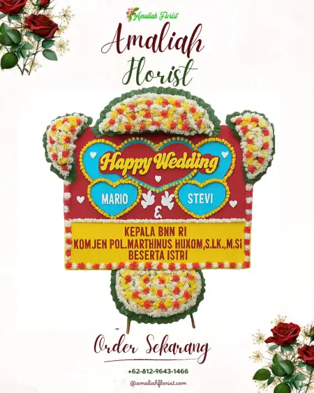 Papan Bunga Pernikahan Srati